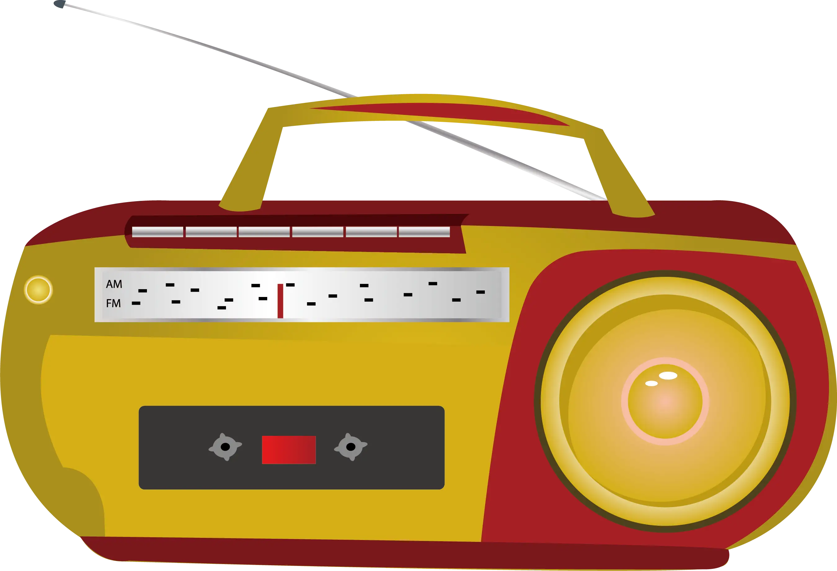 Retro Portable Radio Illustration