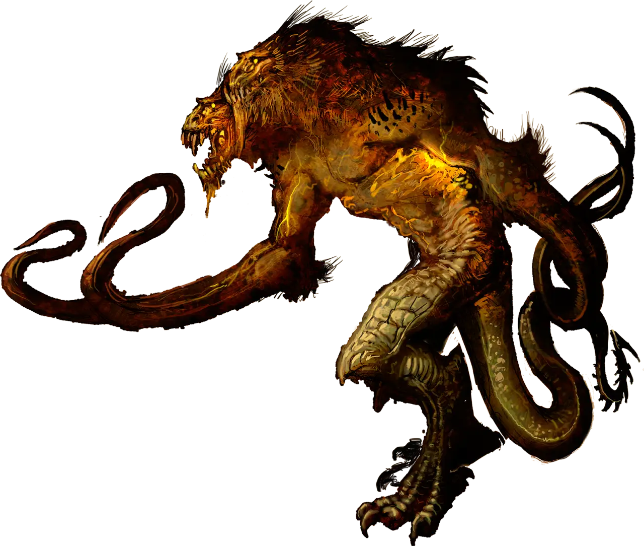 Terrifying Mythical Creature Illustration