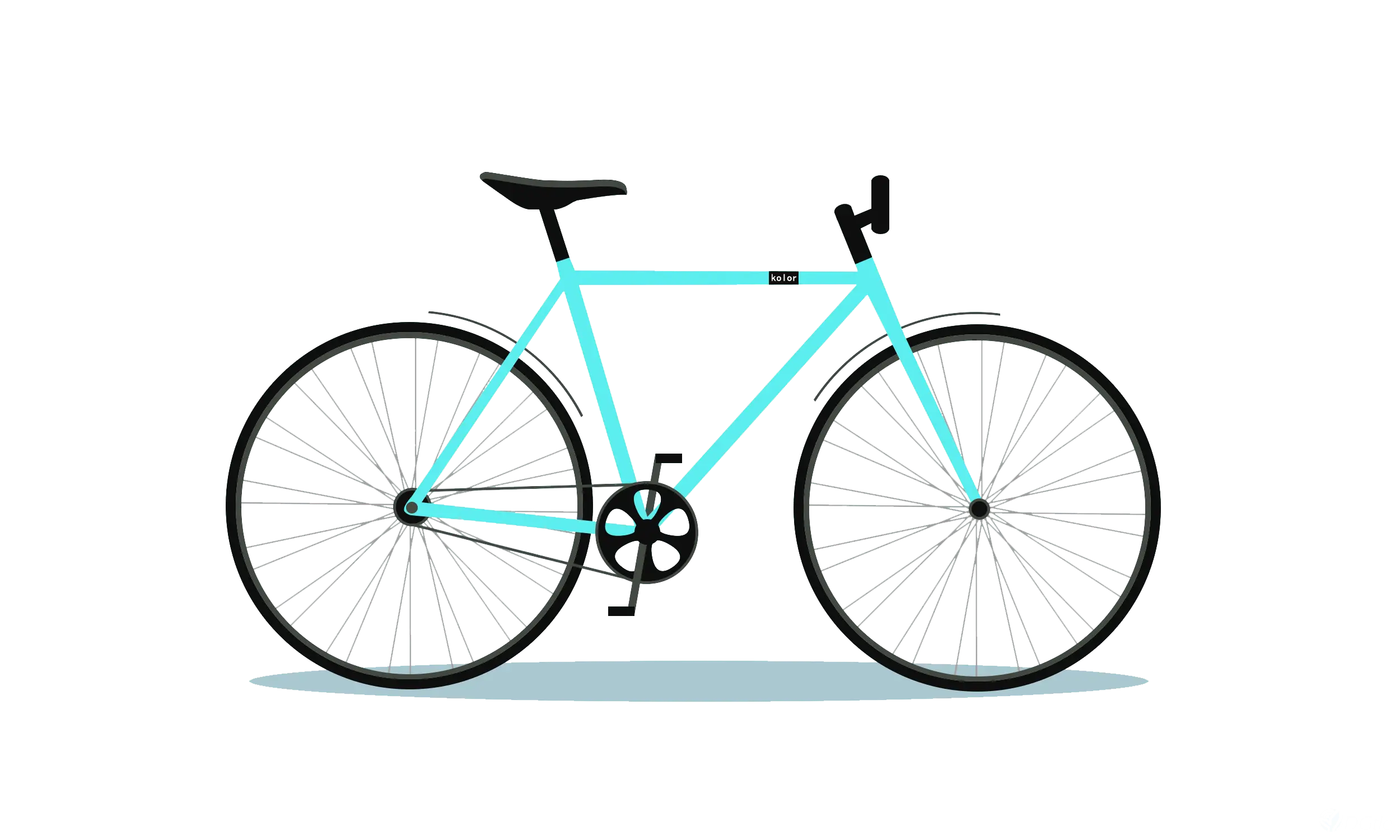 Blue Bicycle Illustration