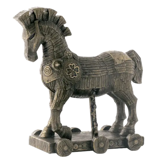 Wooden Trojan Horse Model