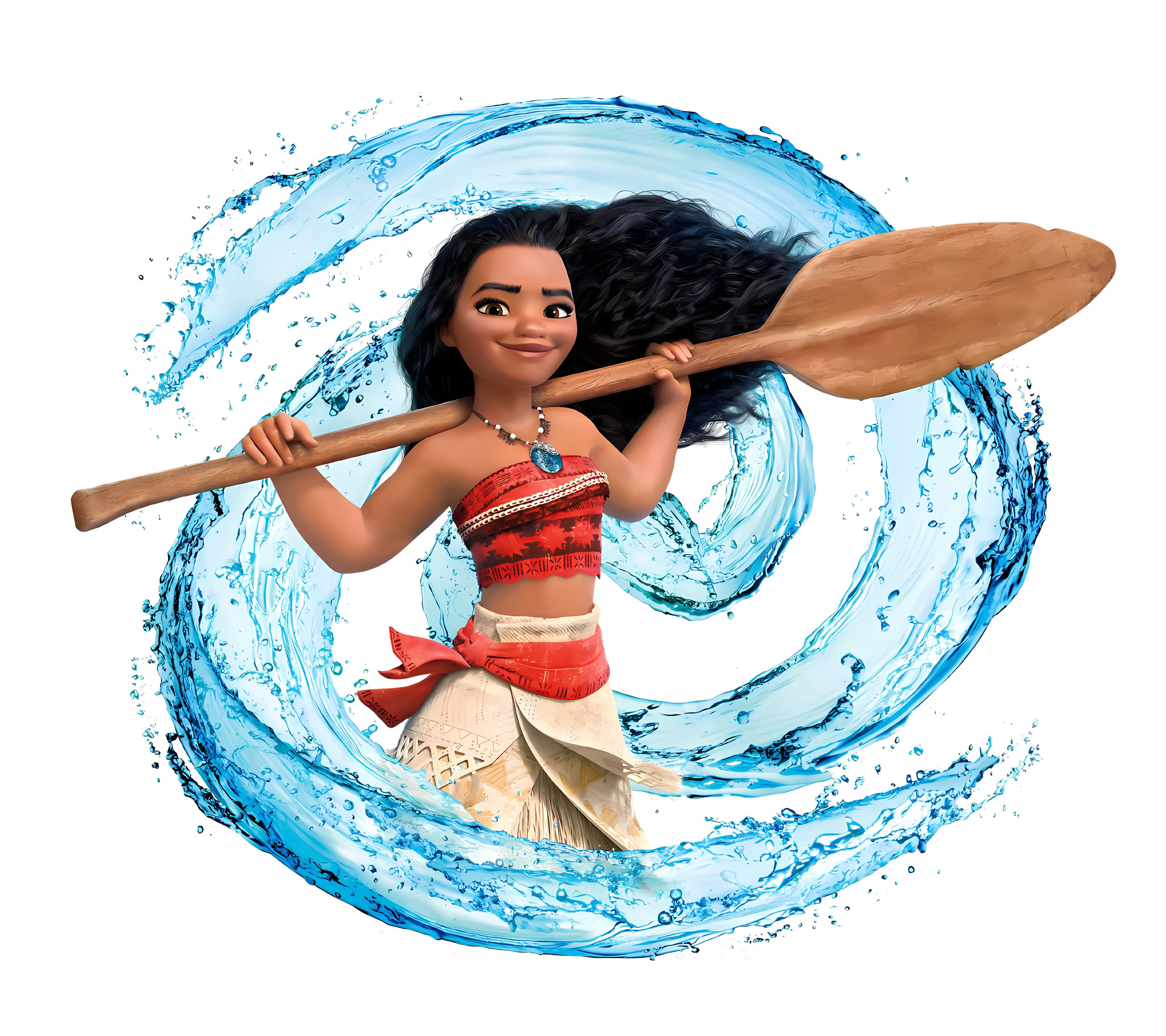 Moana with Paddle and Water