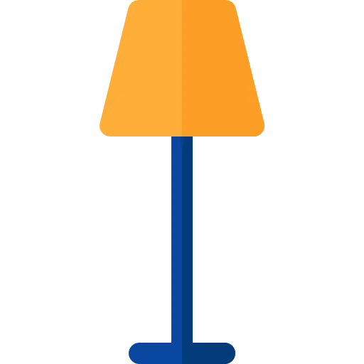 Minimalist Orange and Blue Lamp
