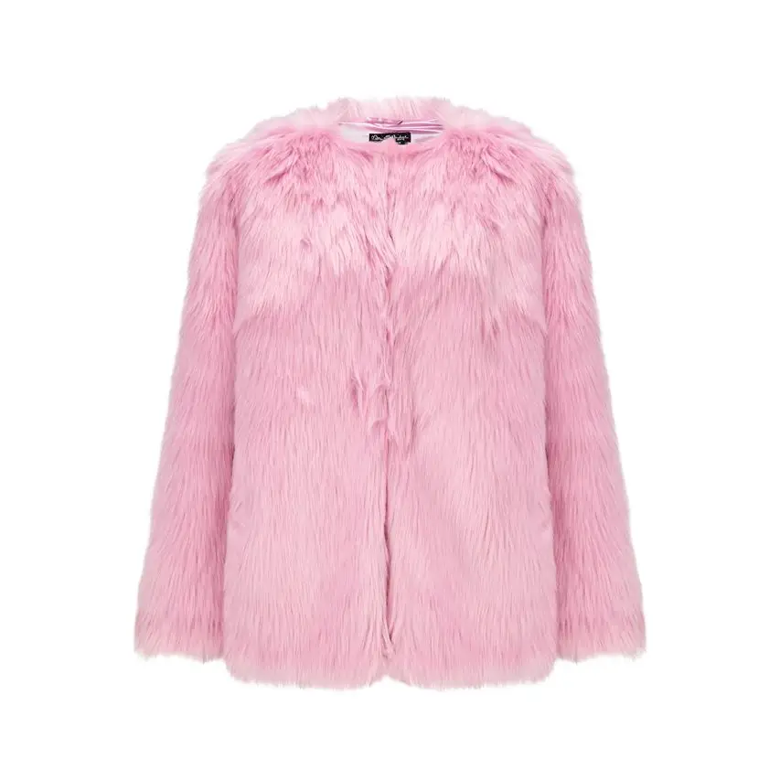 Stylish Pink Fur Jacket