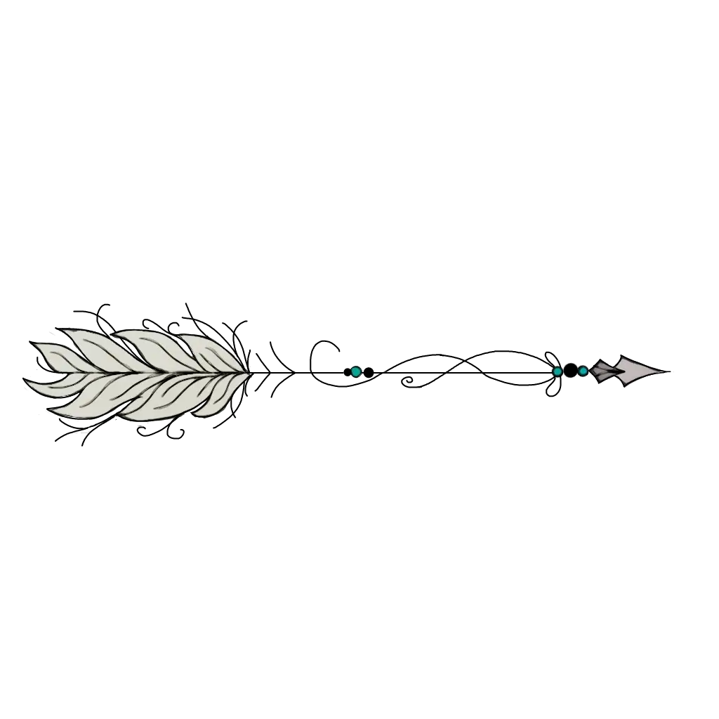Decorative Arrow with Feather