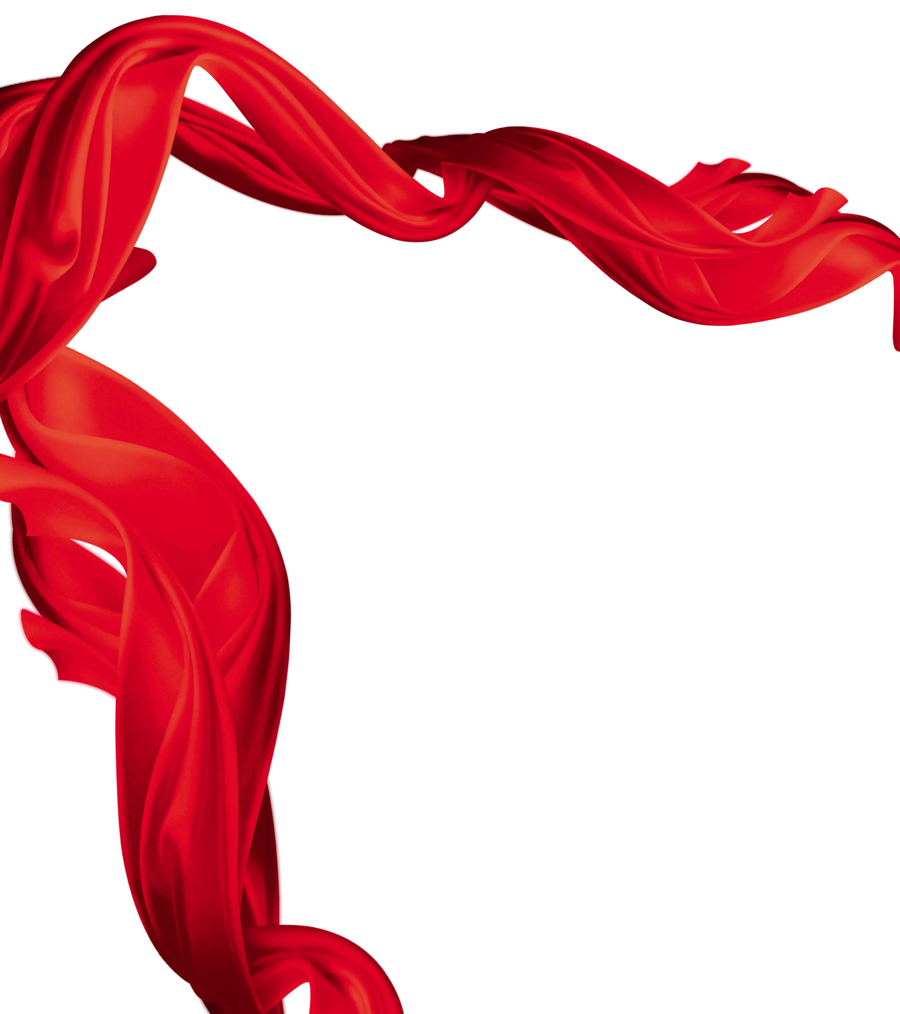 Elegant Red Ribbon Frame for Decoration