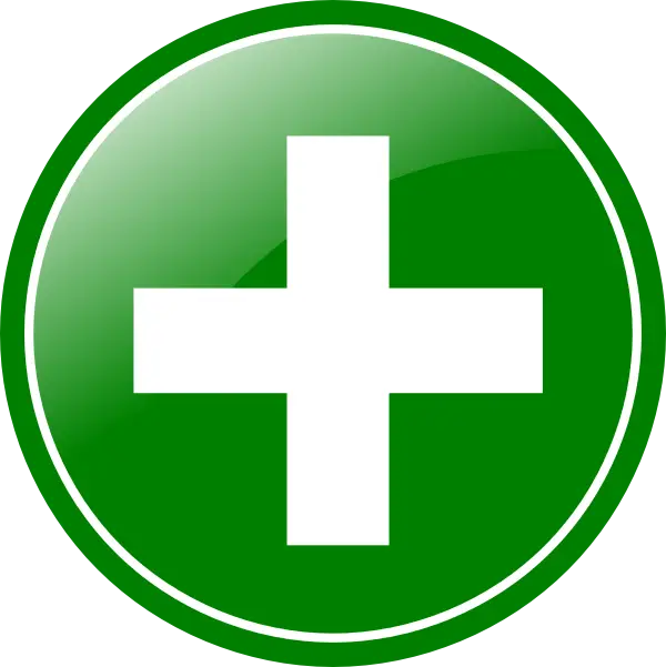 Green Medical Cross Symbol