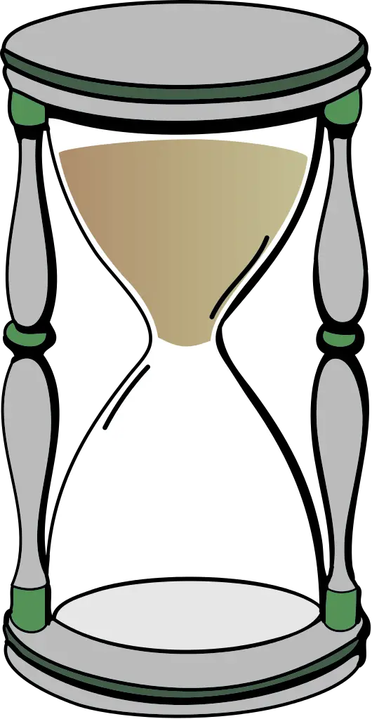Hourglass Illustration as Classic Time Symbol