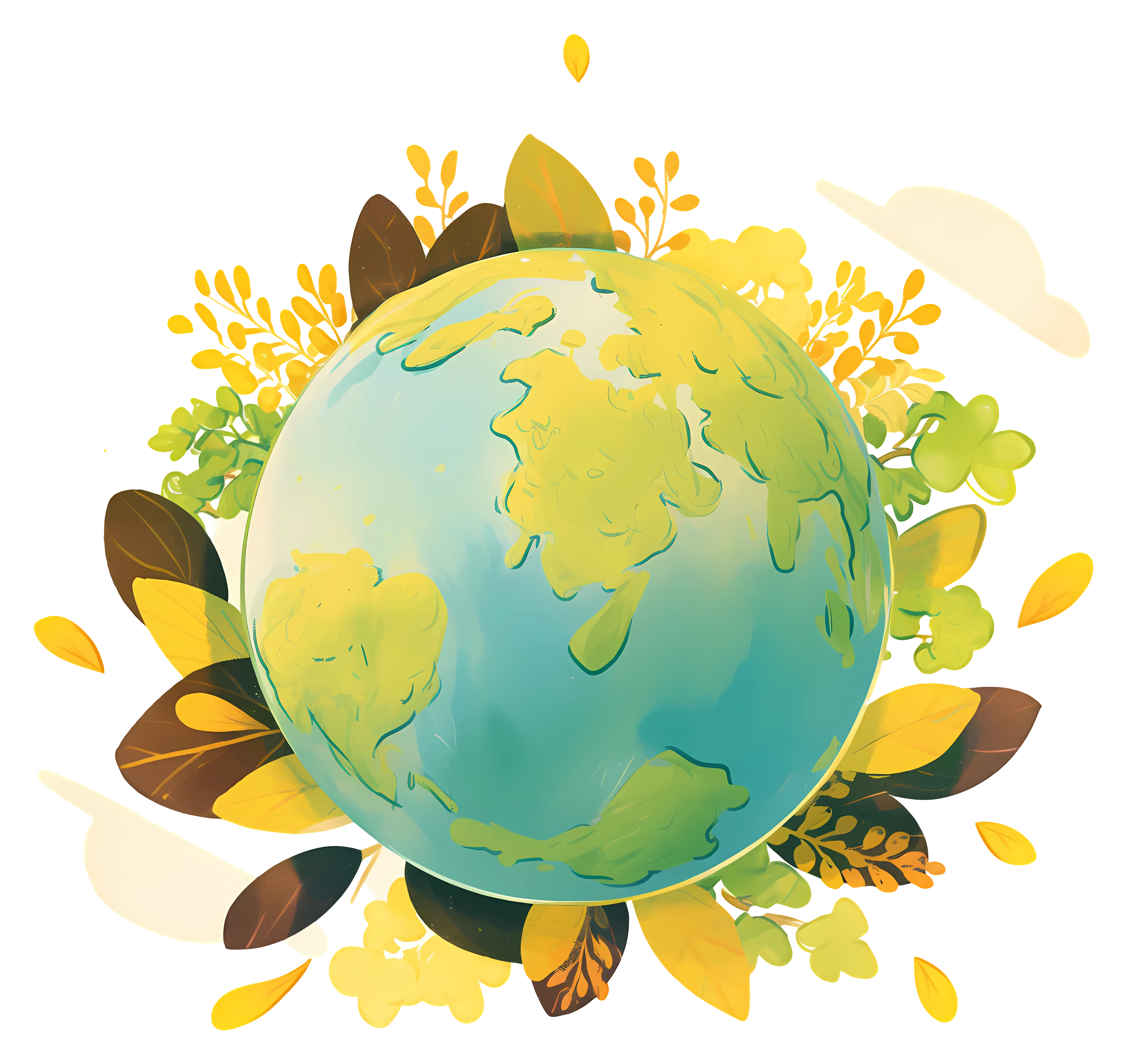 Environmental Conservation Illustration Around Earth Day Theme