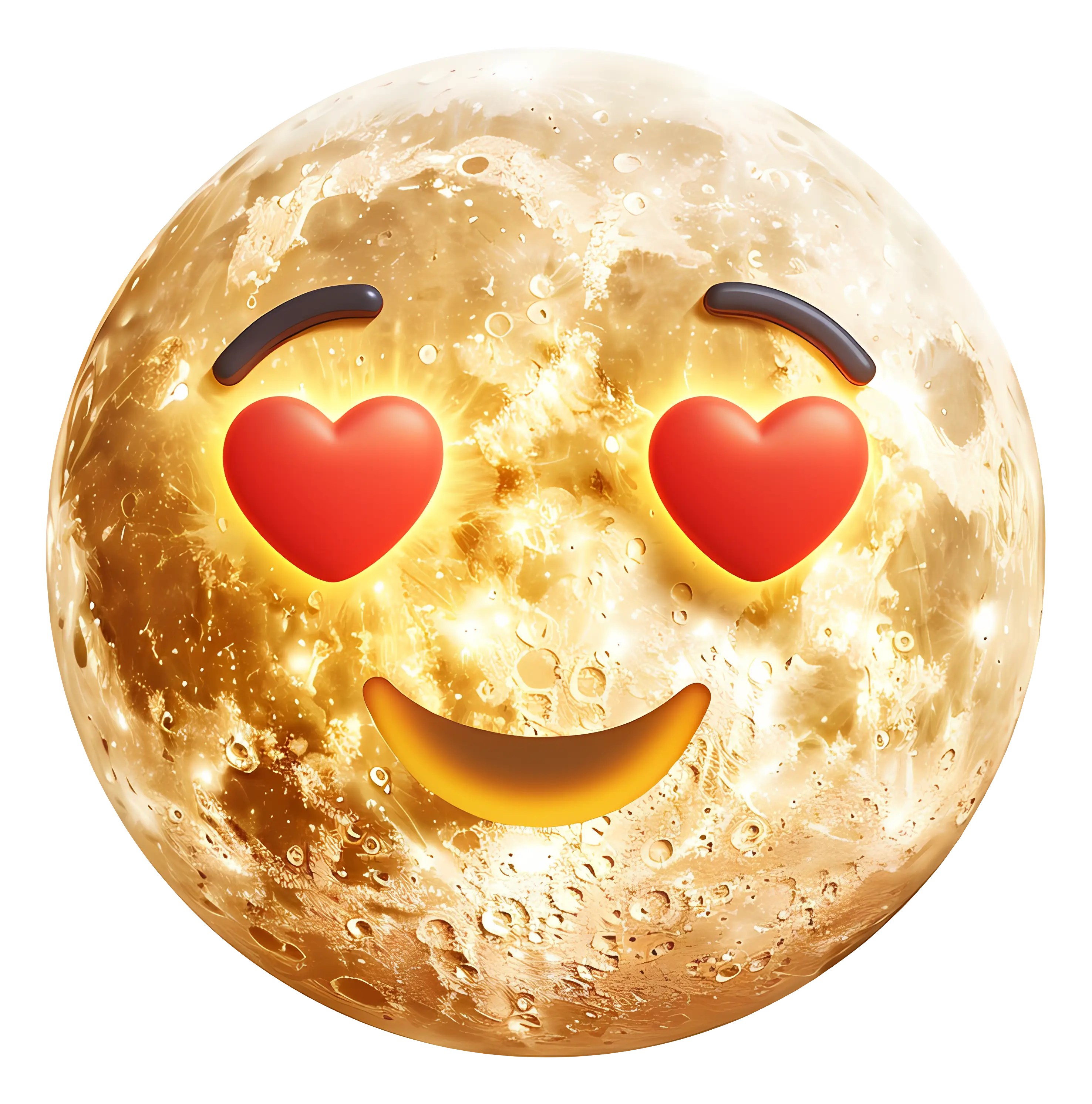 Love Struck Moon Emoji