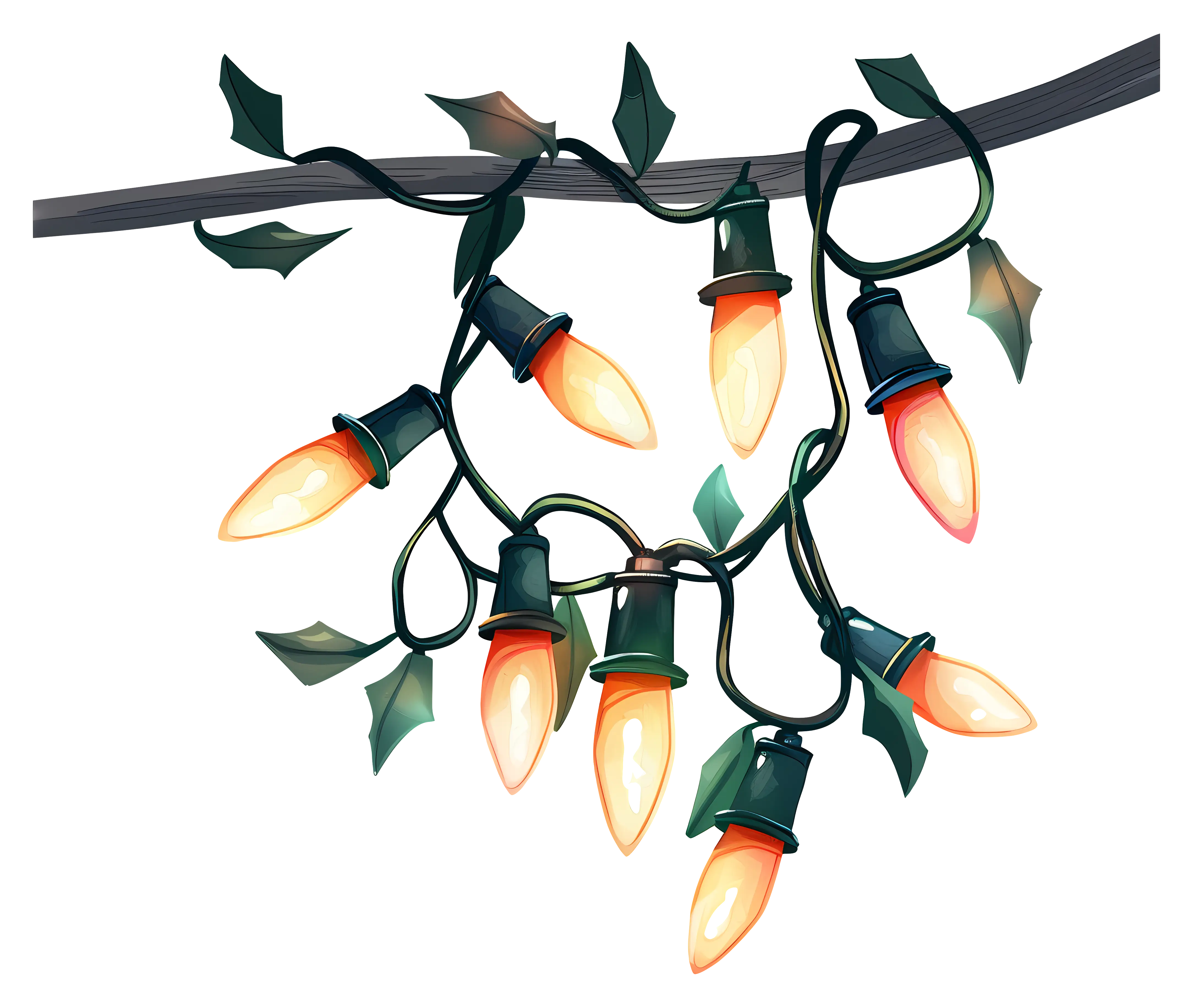 Orange Christmas String Lights