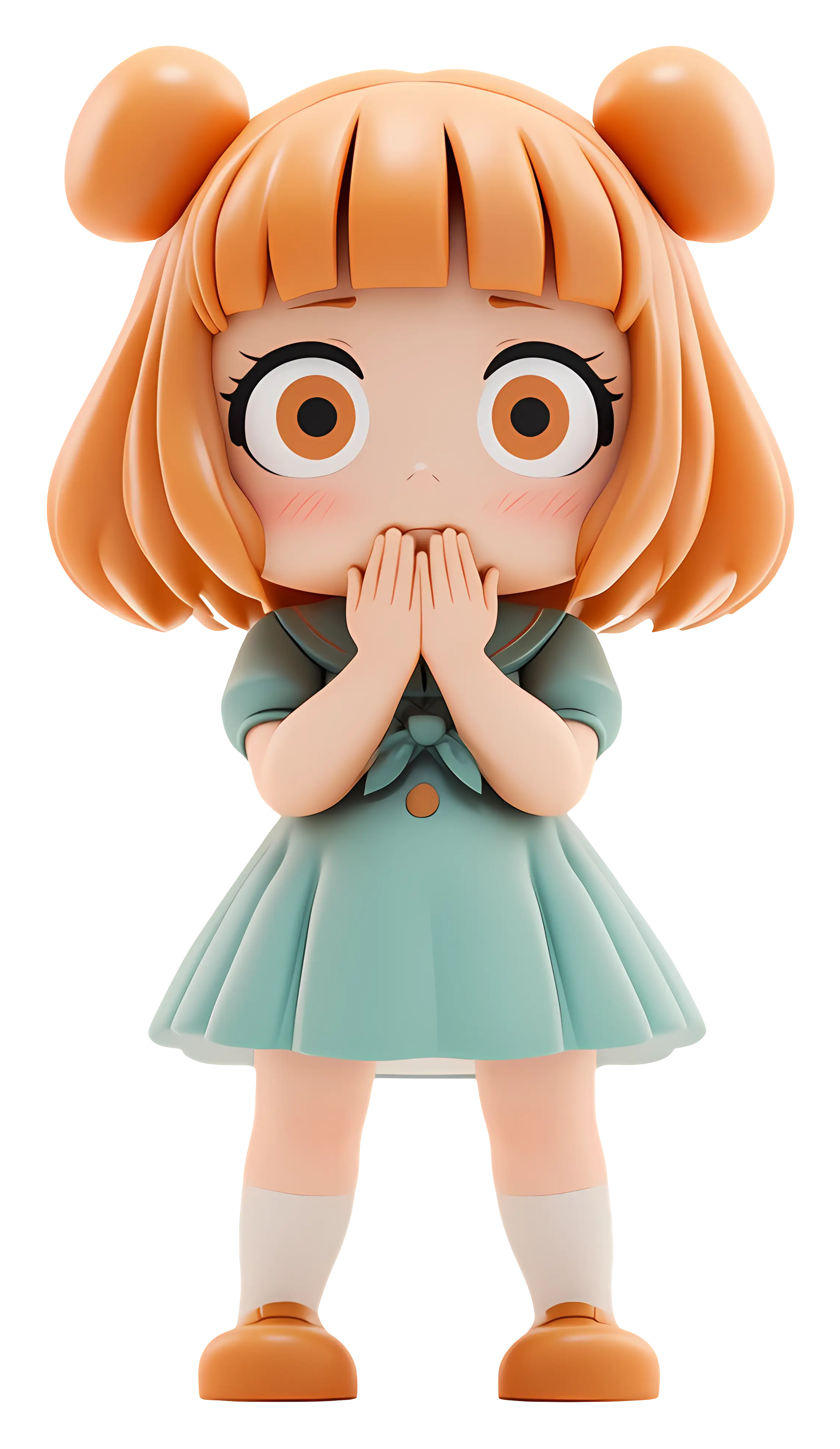 Chibi Girl with Surprised Expression