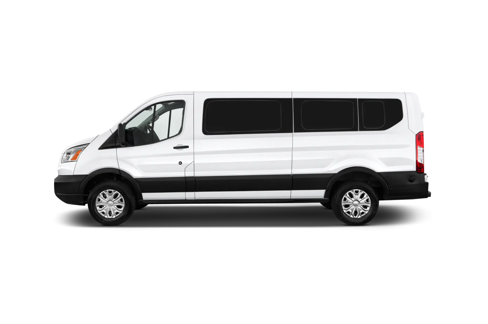 White Passenger Van Illustration