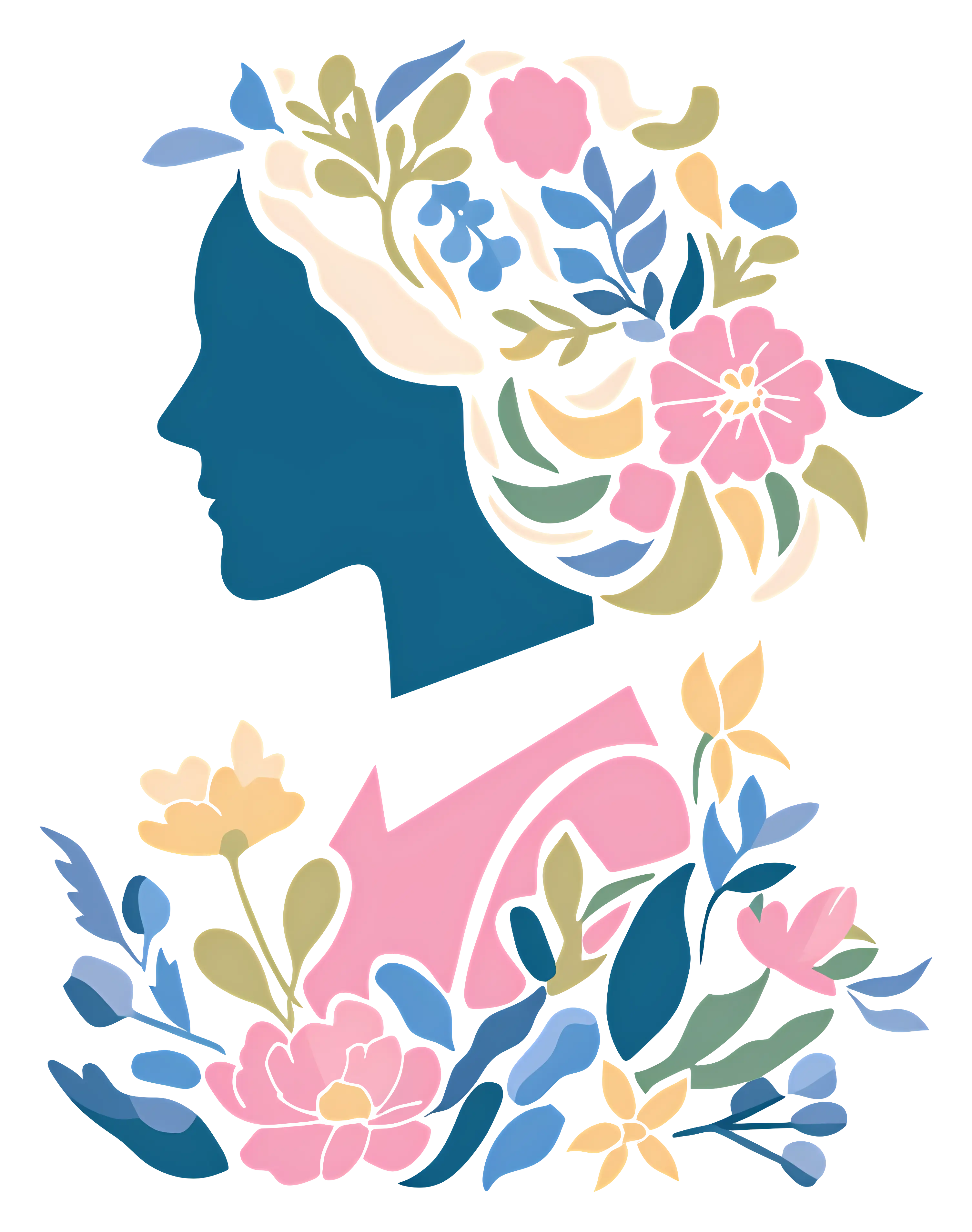 Floral Silhouette Art