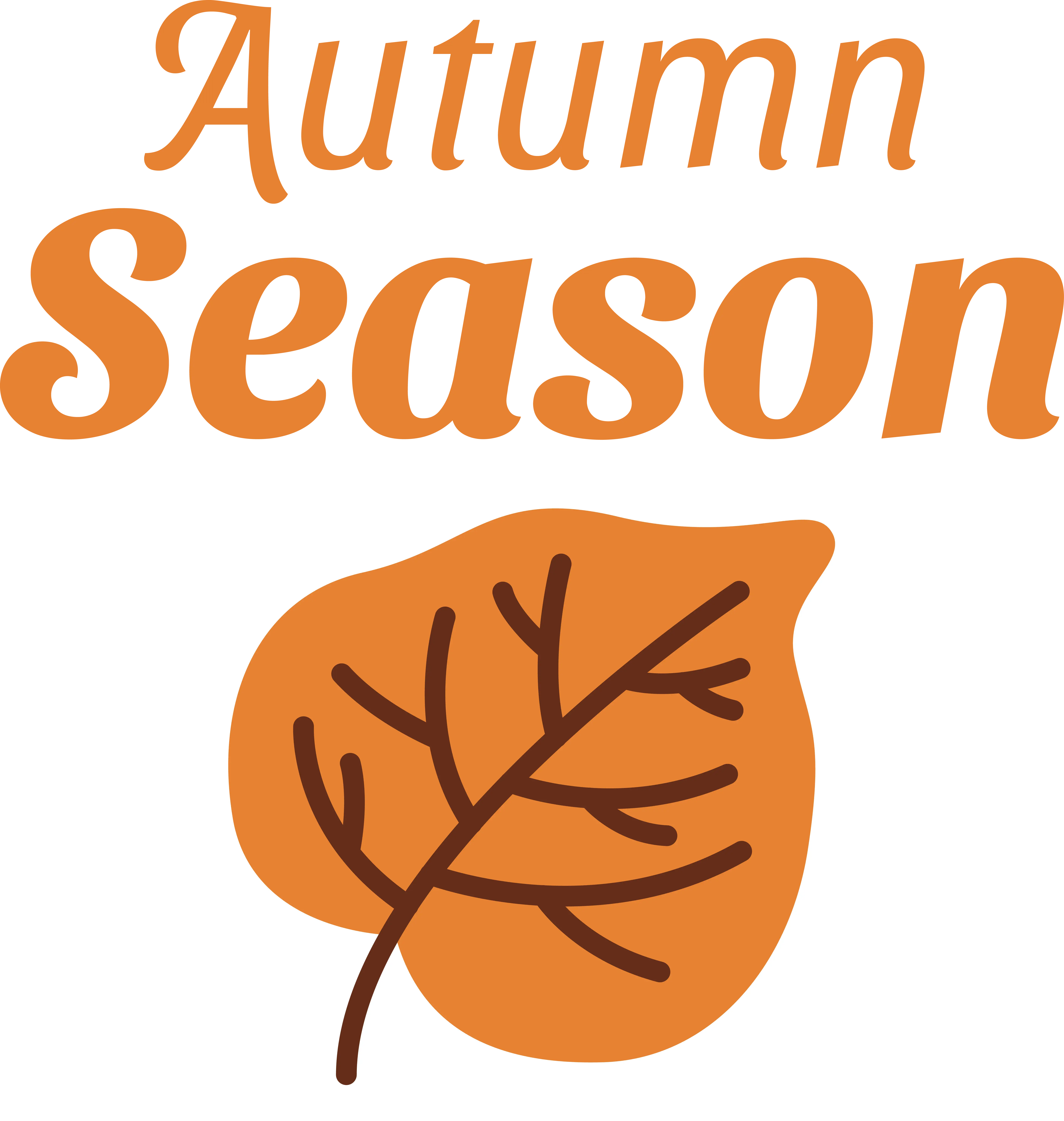 Orange Leaf Design for Autumn Season