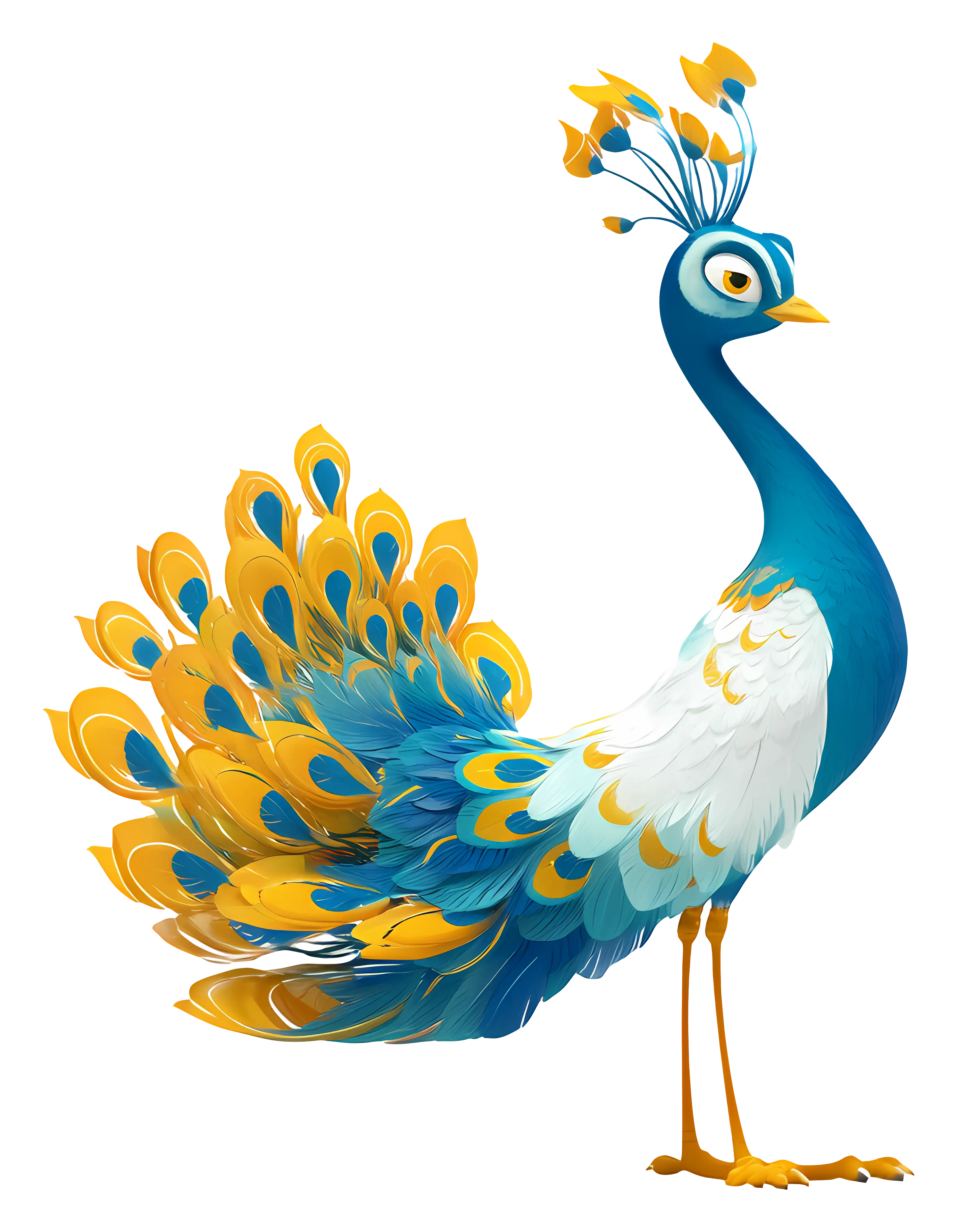 Colorful Peacock with Vibrant Feathers