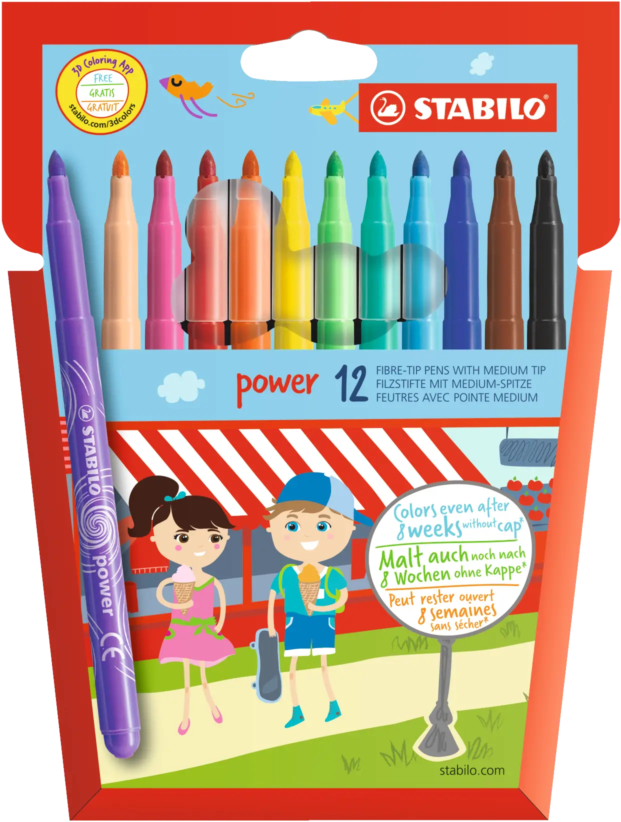 Set of Colorful Markers for Drawing