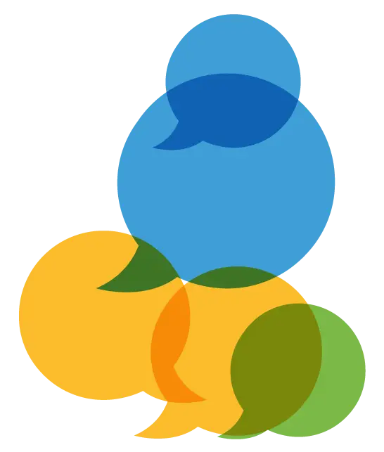 Colorful Transparent Speech Bubbles