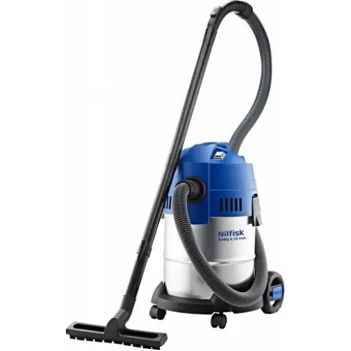 Blue and White Vacuum Cleaner