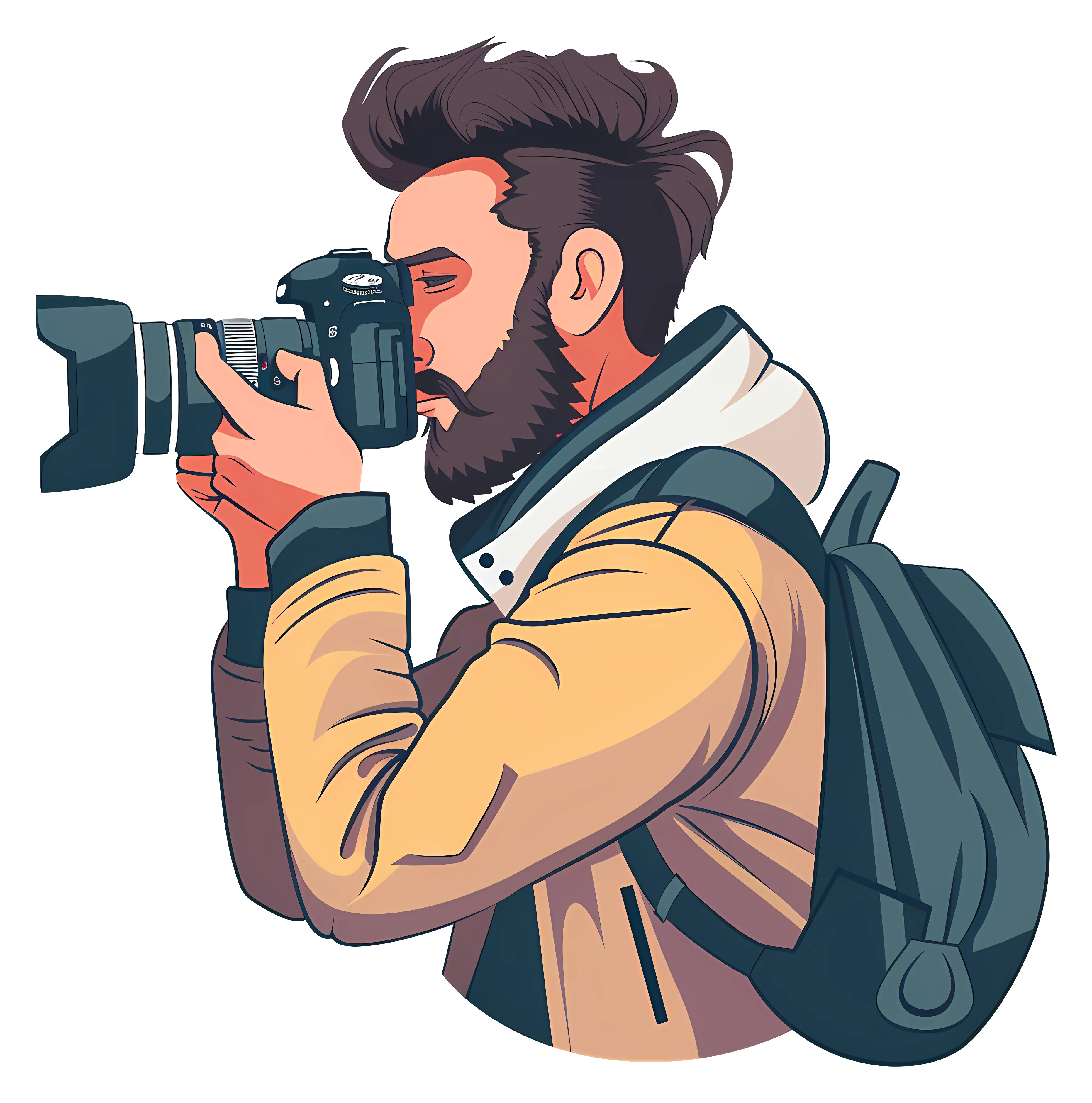 Cartoon Photographer with Camera