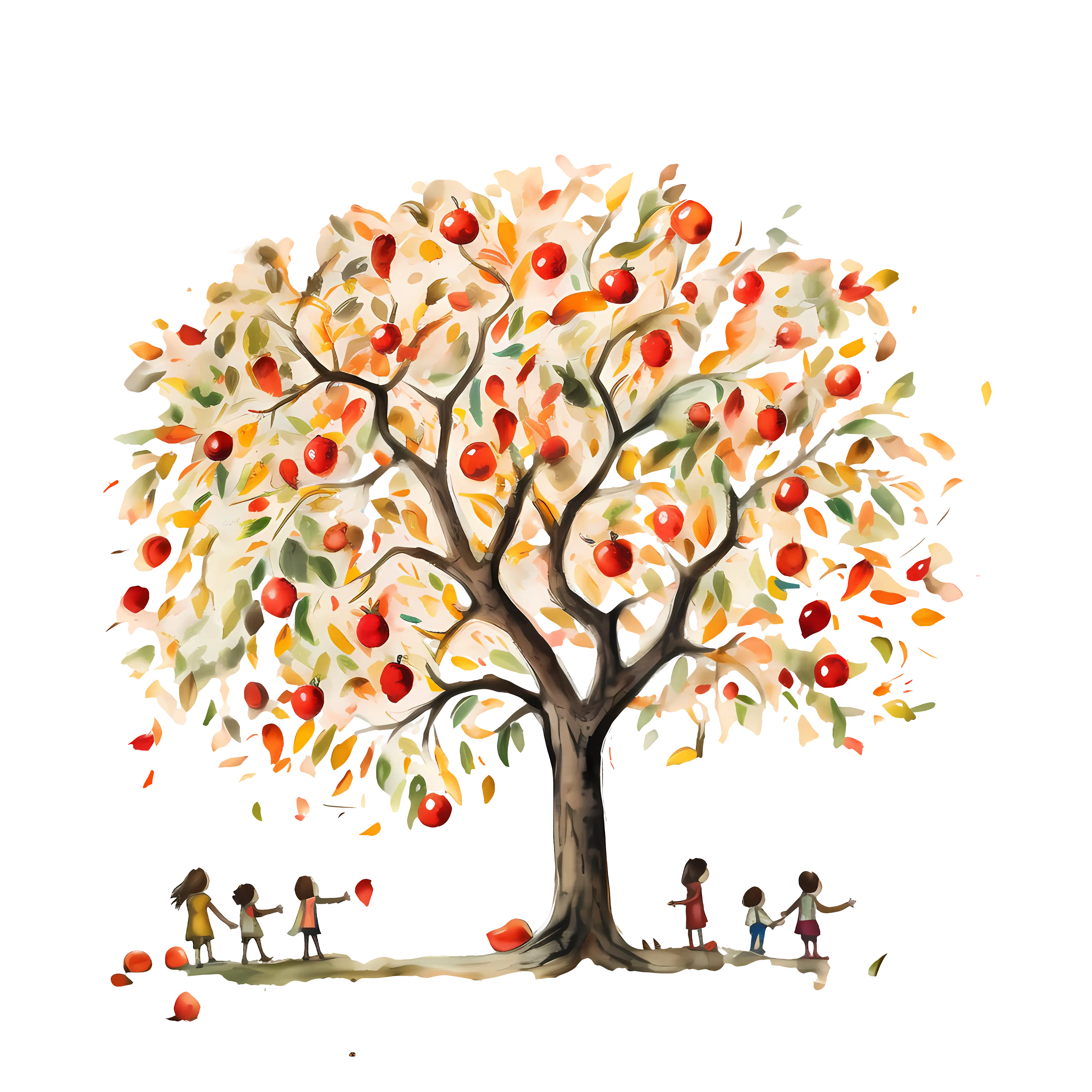 Apple Tree with Children