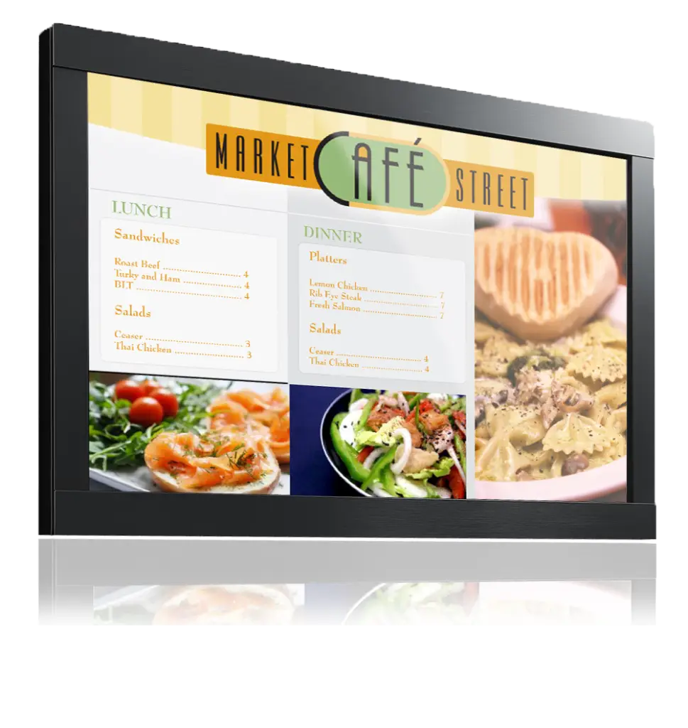 Digital Menu Display for Café