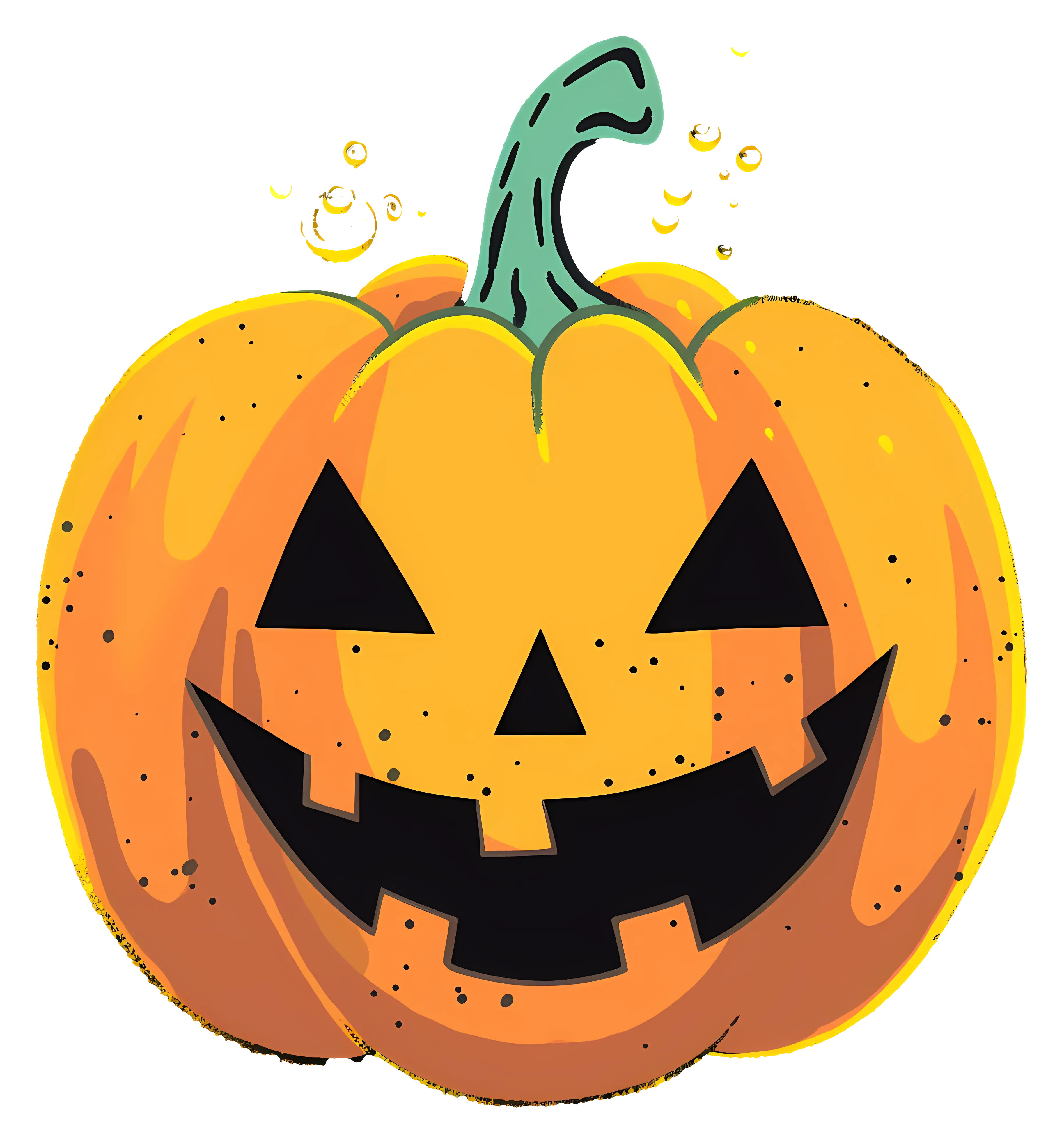 Spooky Jack-o&#039;-Lantern Illustration