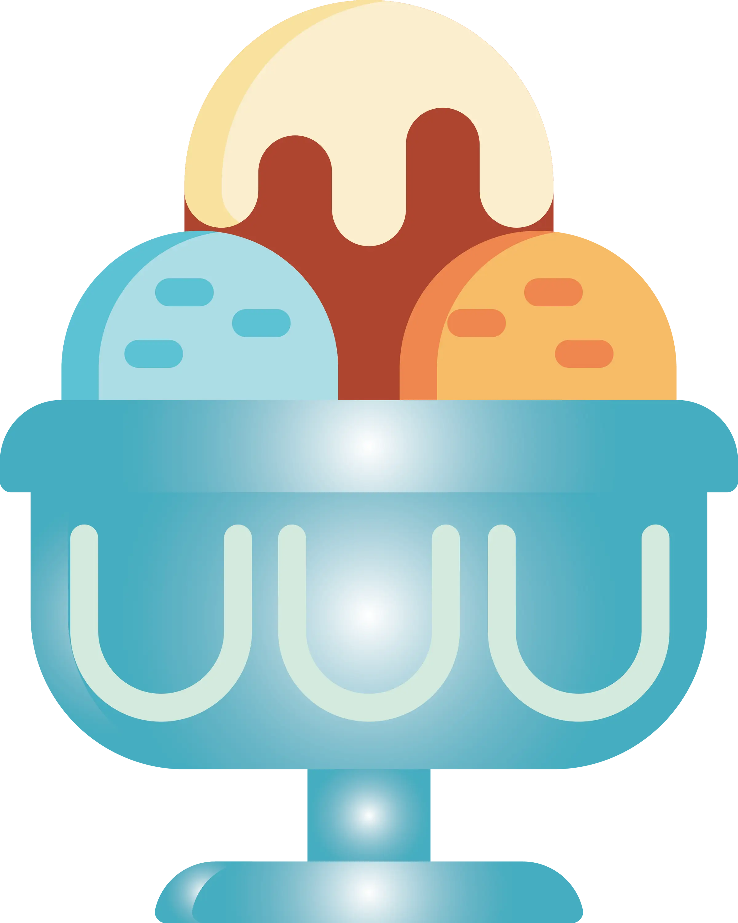 Colorful Ice Cream Sundae