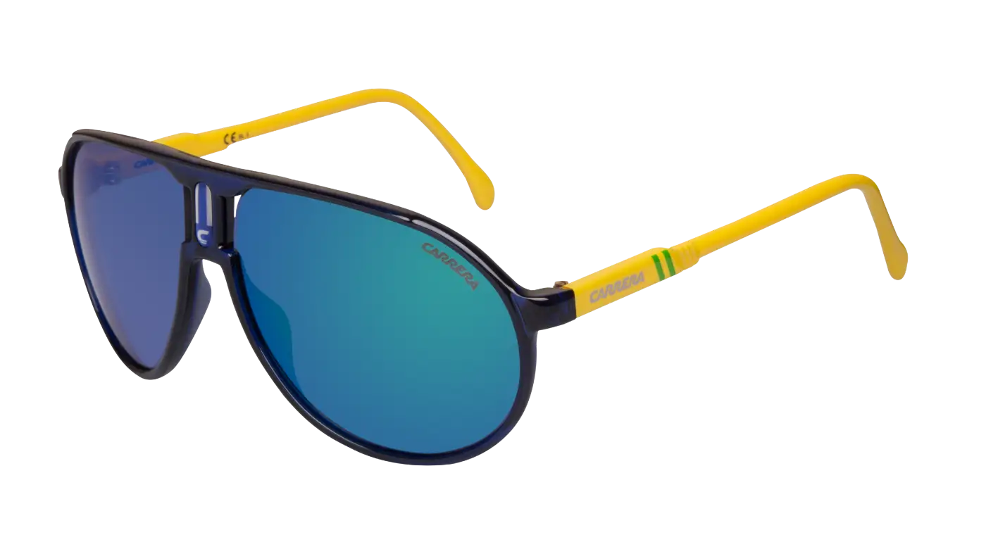 Stylish Yellow and Blue Lens Sunglasses