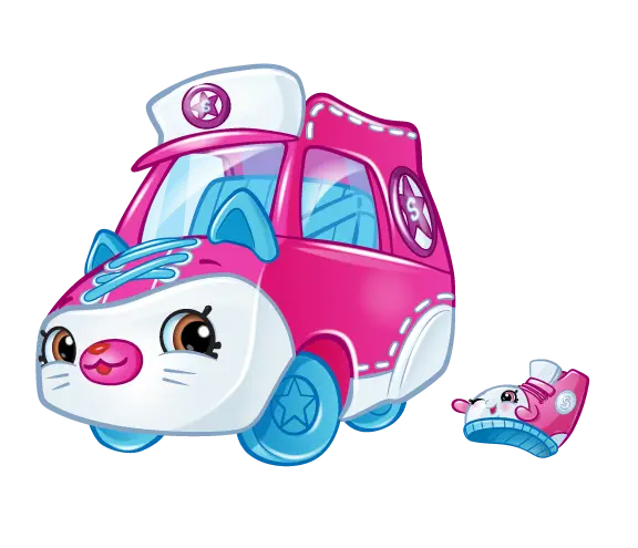 Cute Pink Cartoon Ambulance