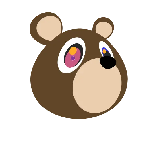 Cute Cartoon Bear Face