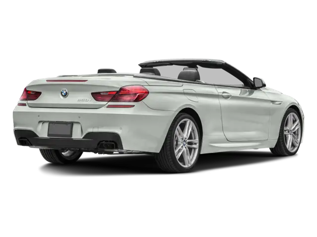 White Convertible Car Rear View