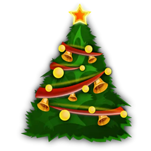 Decorated Christmas Tree with Ornaments and Star