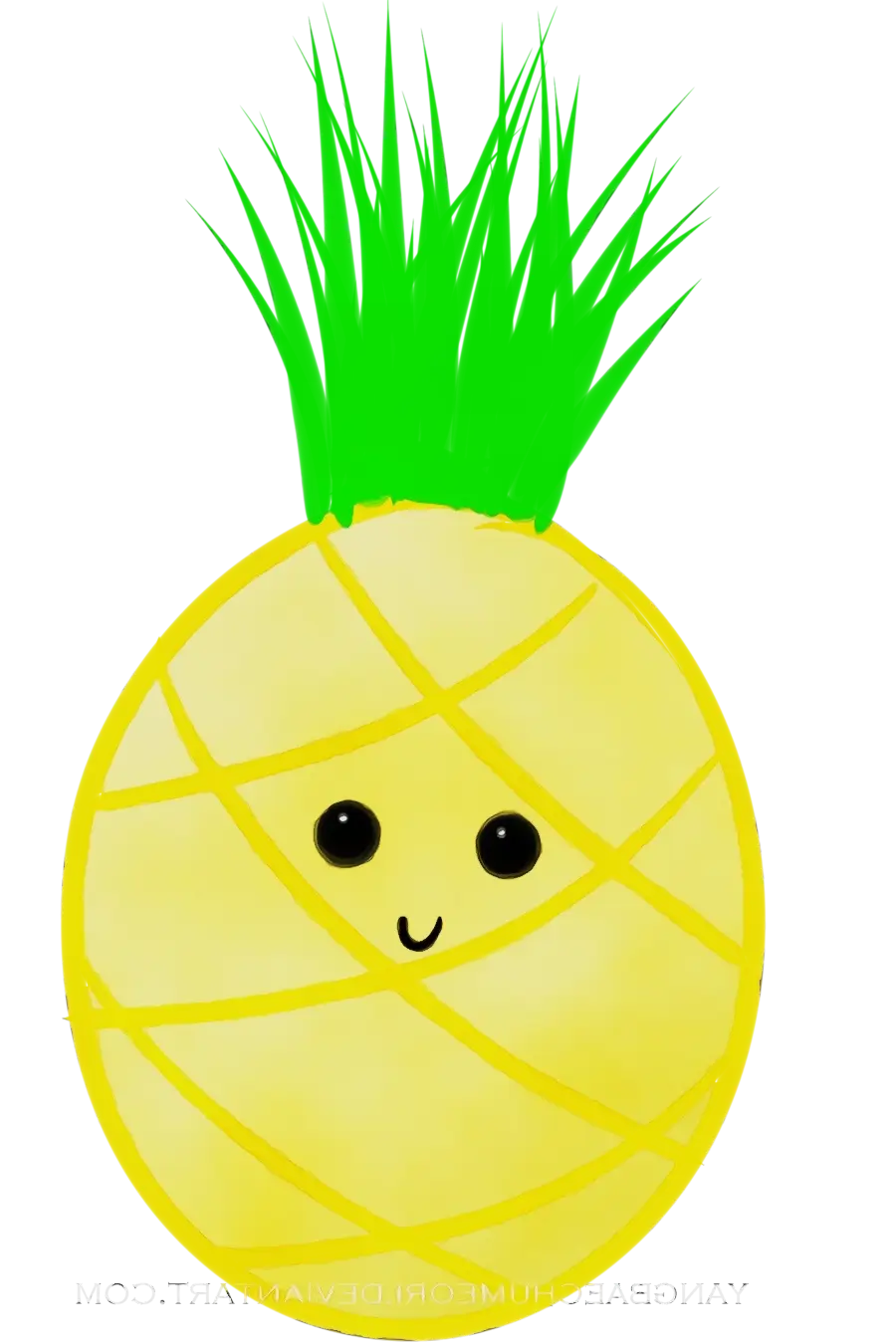 Cute Pineapple Cartoon Character