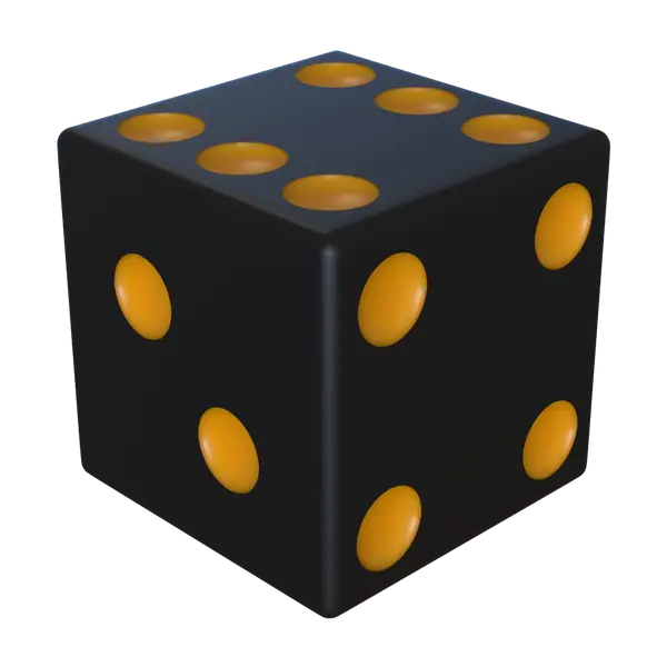 Black Dice with Yellow Dots for Gaming Fun