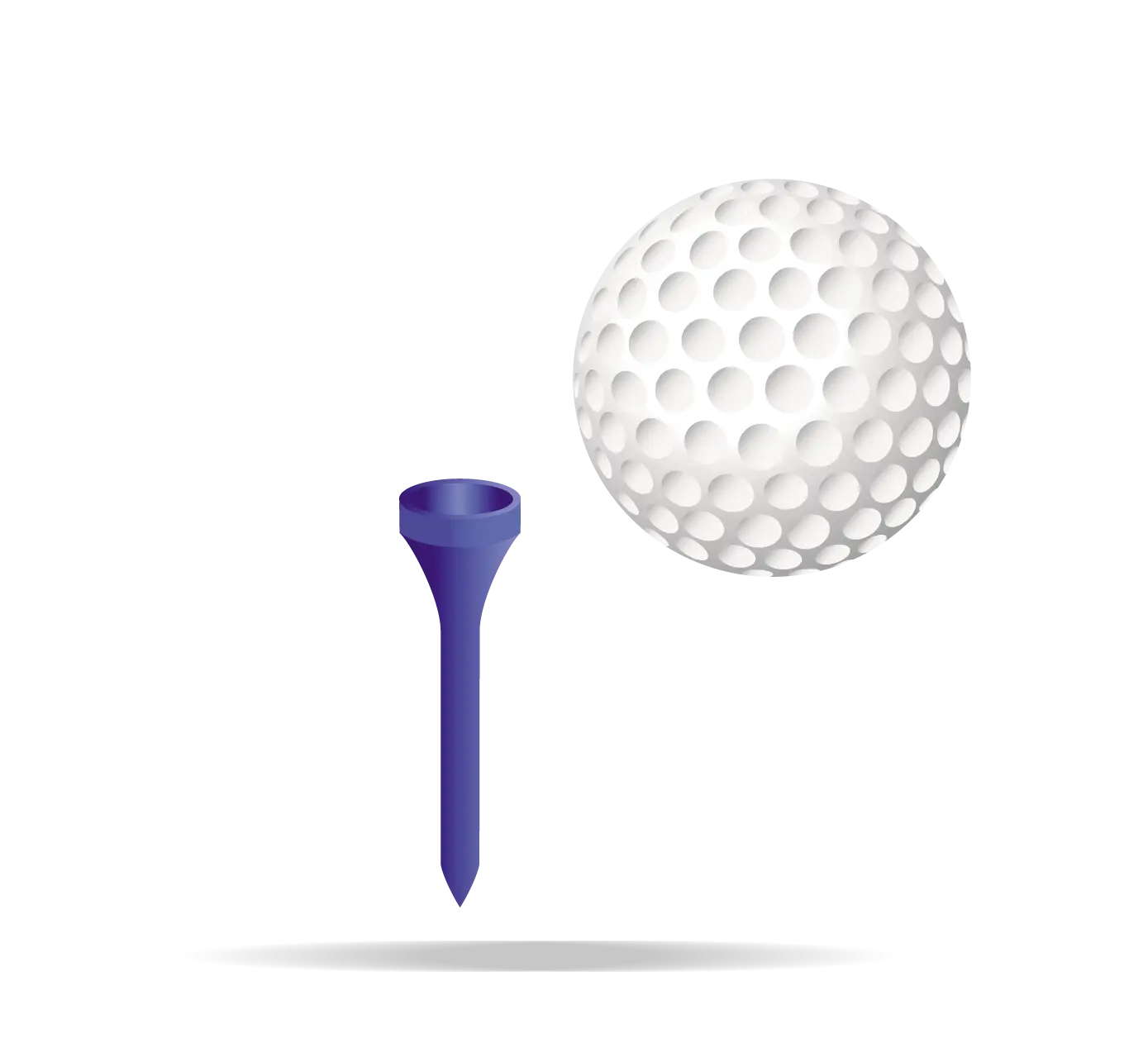 Golf Ball and Tee Illustration