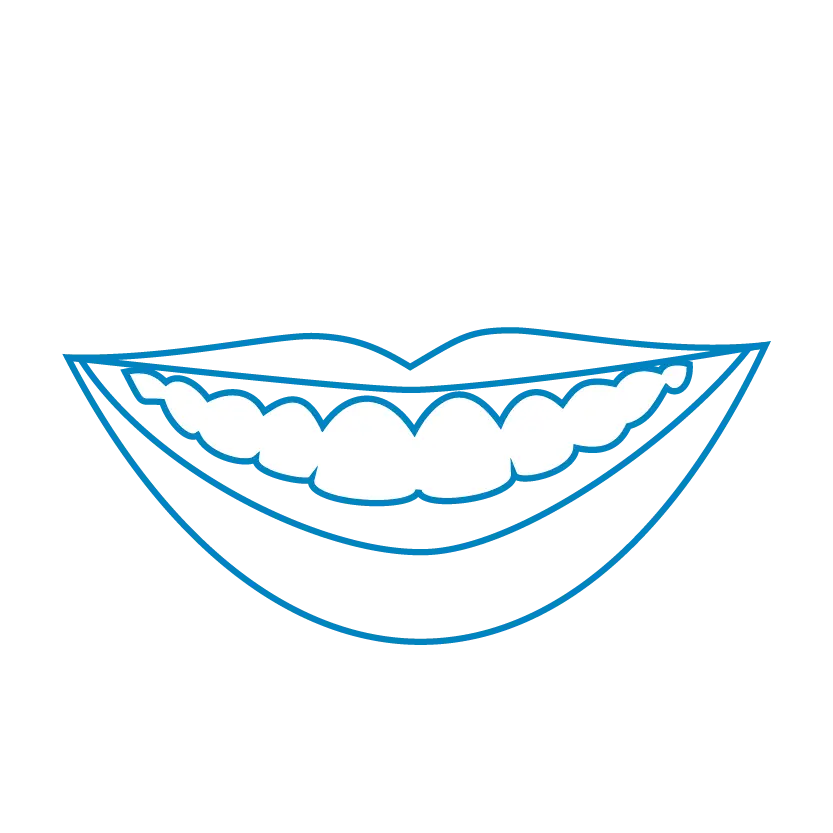Outline of Smiling Teeth