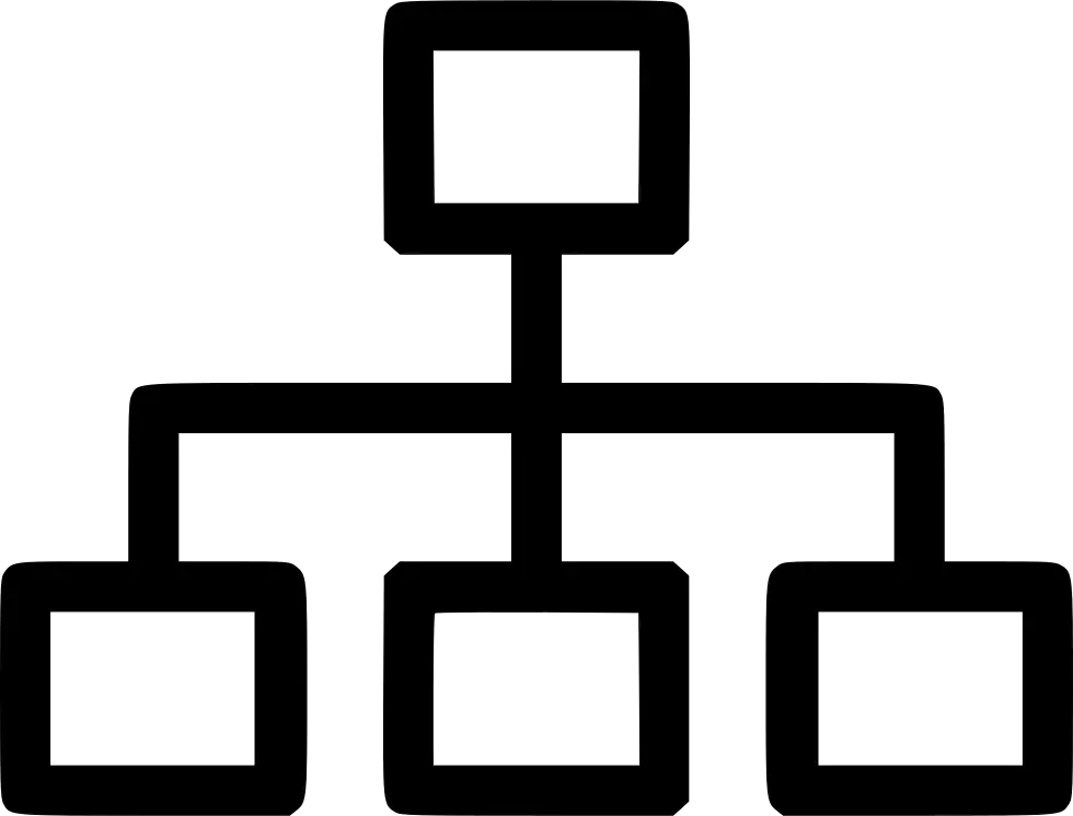 Hierarchical Organizational Chart Icon