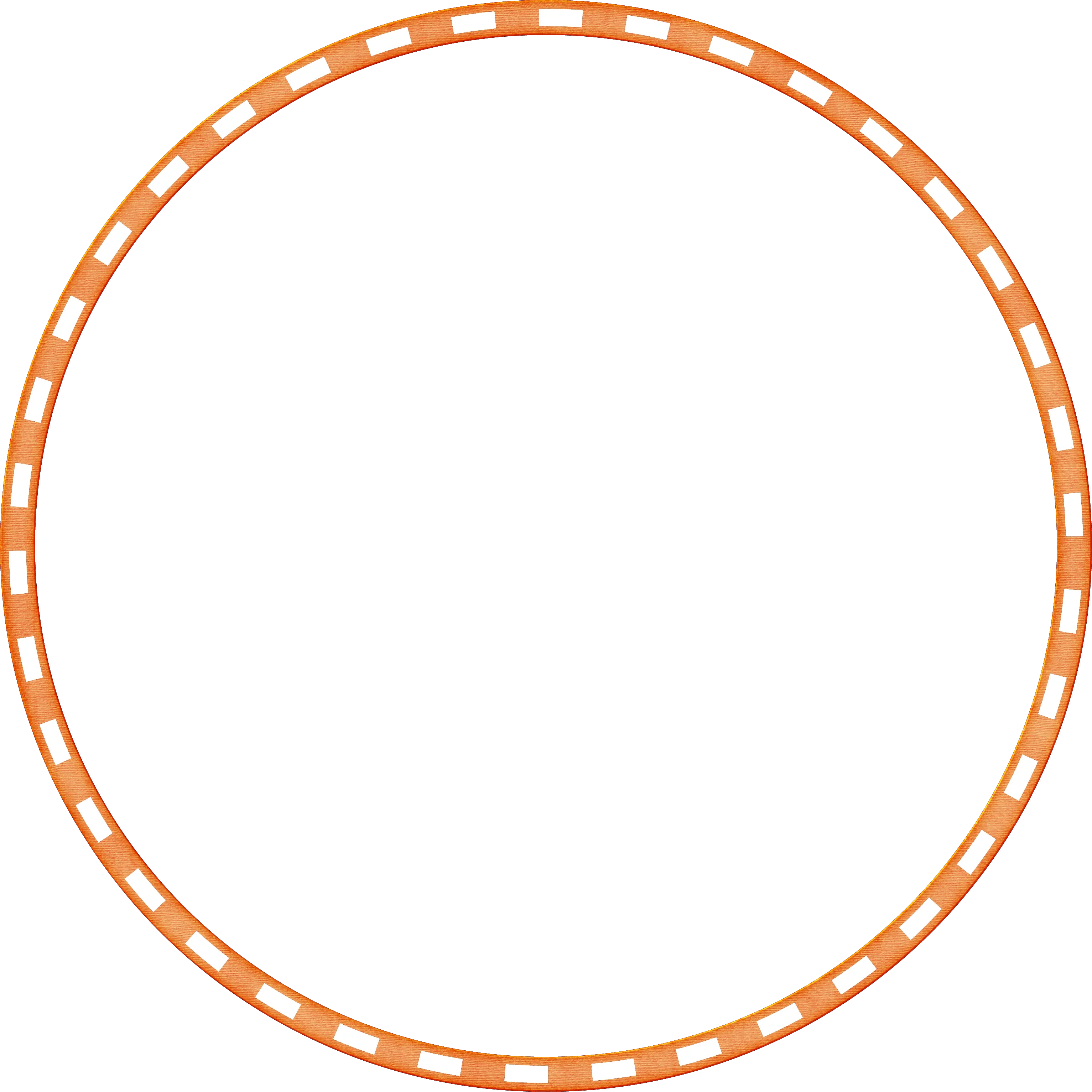 Orange Circular Frame Decoration