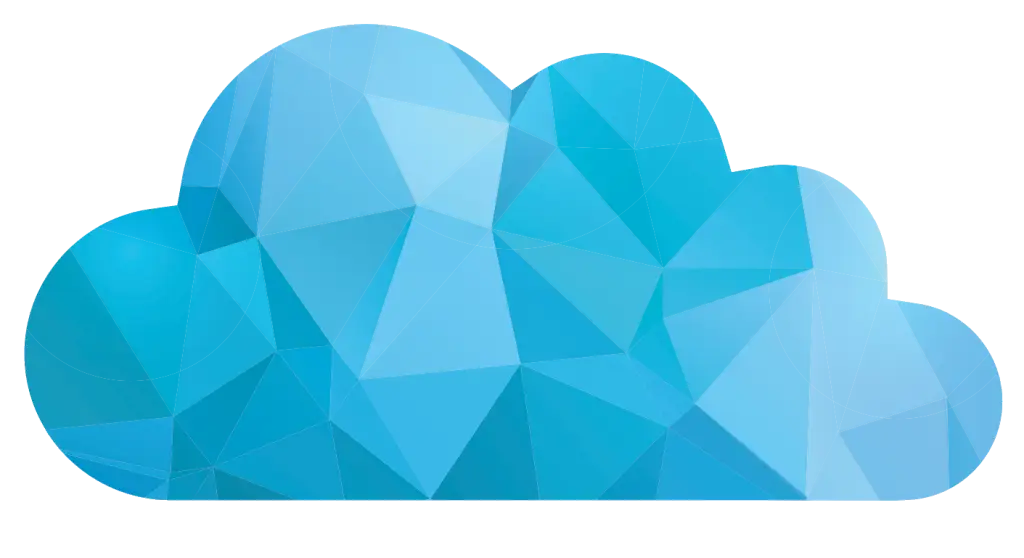 Geometric Blue Cloud Illustration