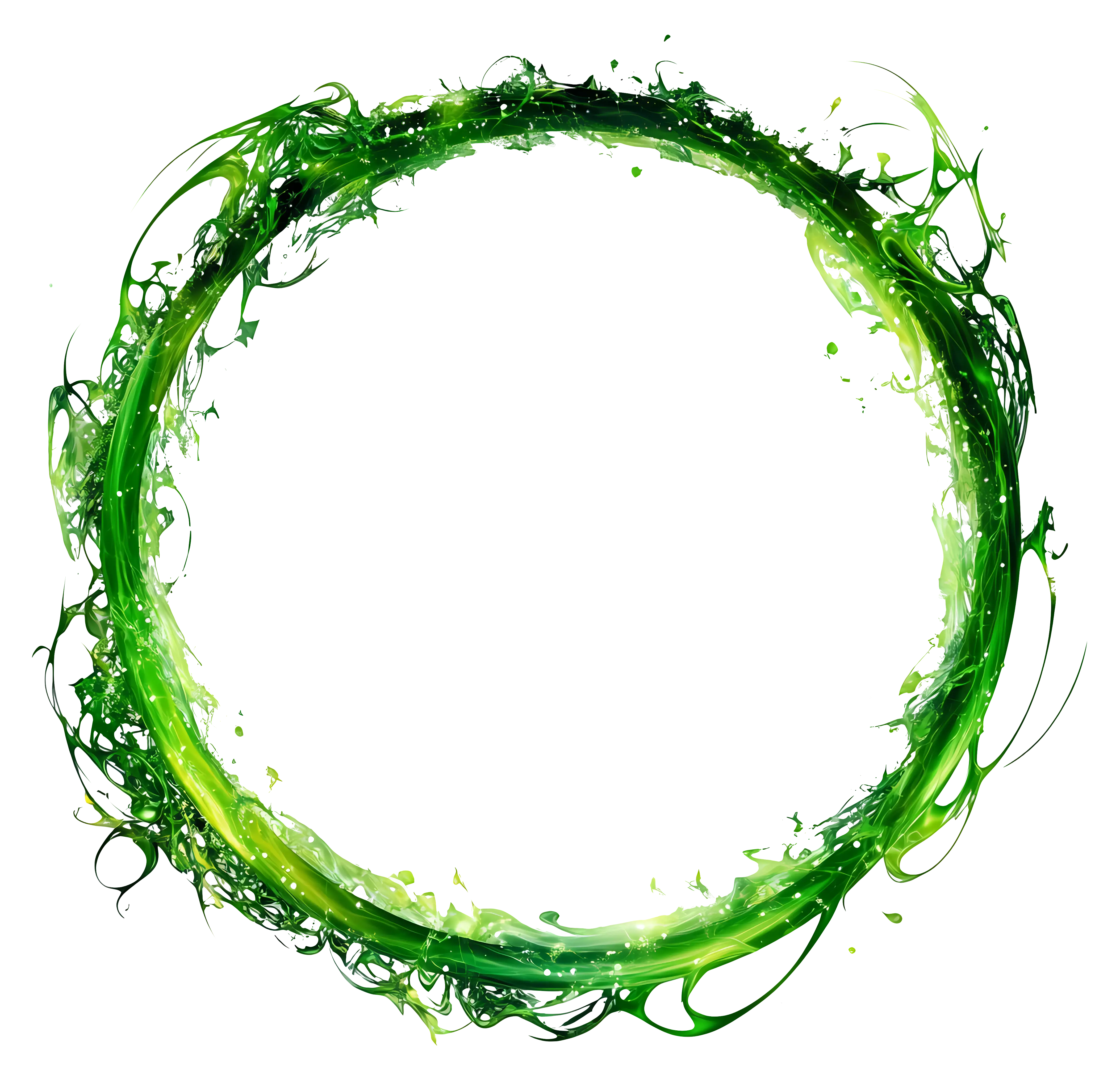 Green Energy Circular Abstract Art