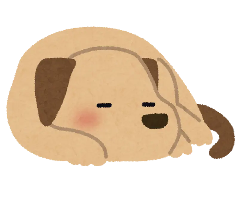 Cute Sleeping Dog Cartoon