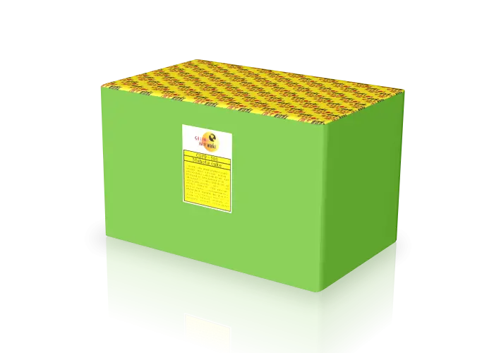 Green Box with Yellow Label