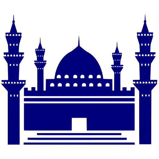 Blue Mosque Silhouette with Minarets