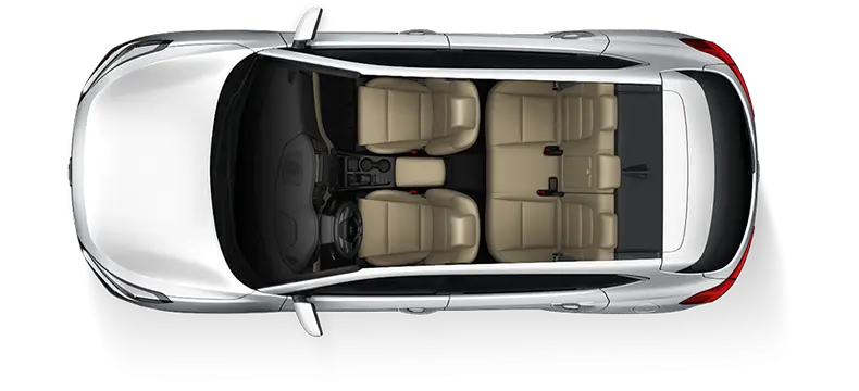 Top View of Car Interior with Beige Seats