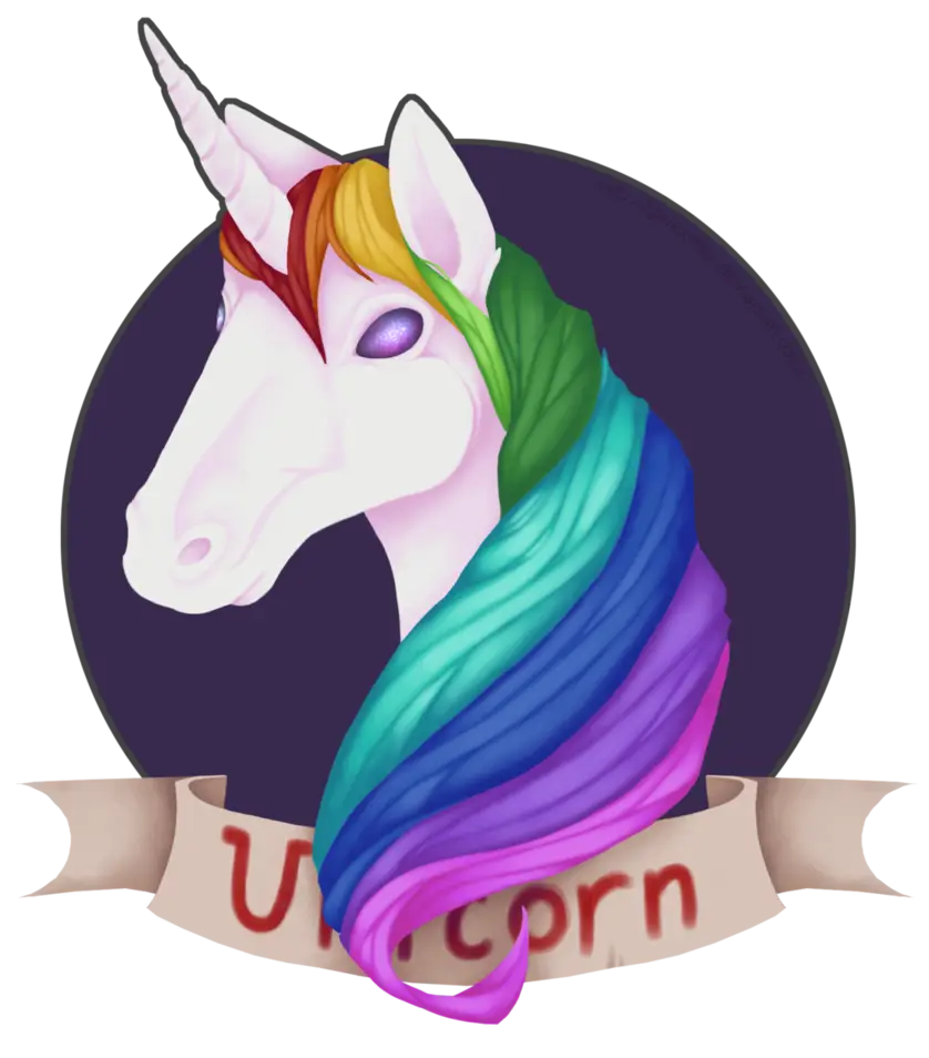 Colorful Unicorn with Rainbow Mane