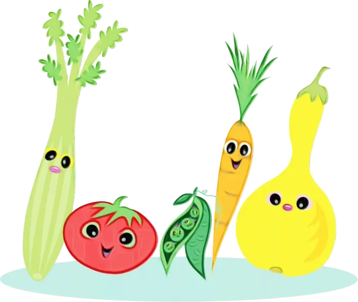 Smiling Cartoon Vegetables