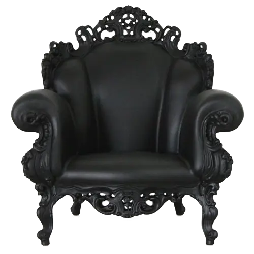 Black Ornate Gothic Armchair