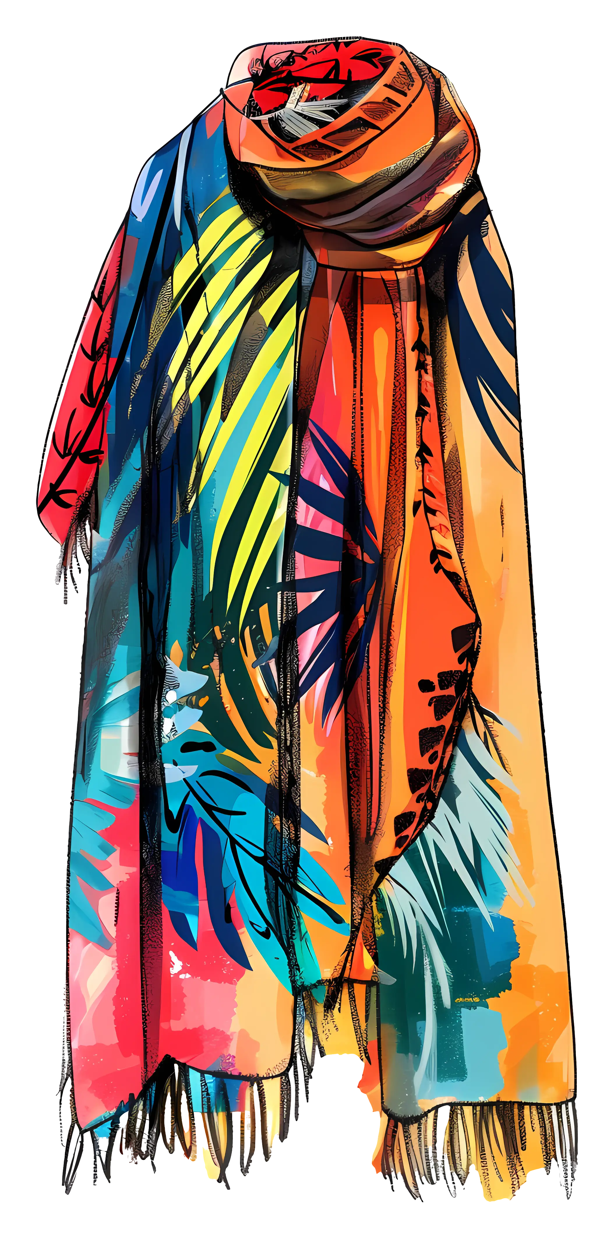 Colorful Patterned Scarf