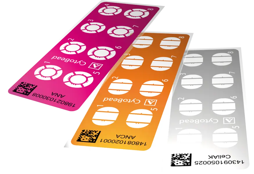 Colorful Diagnostic Test Strips
