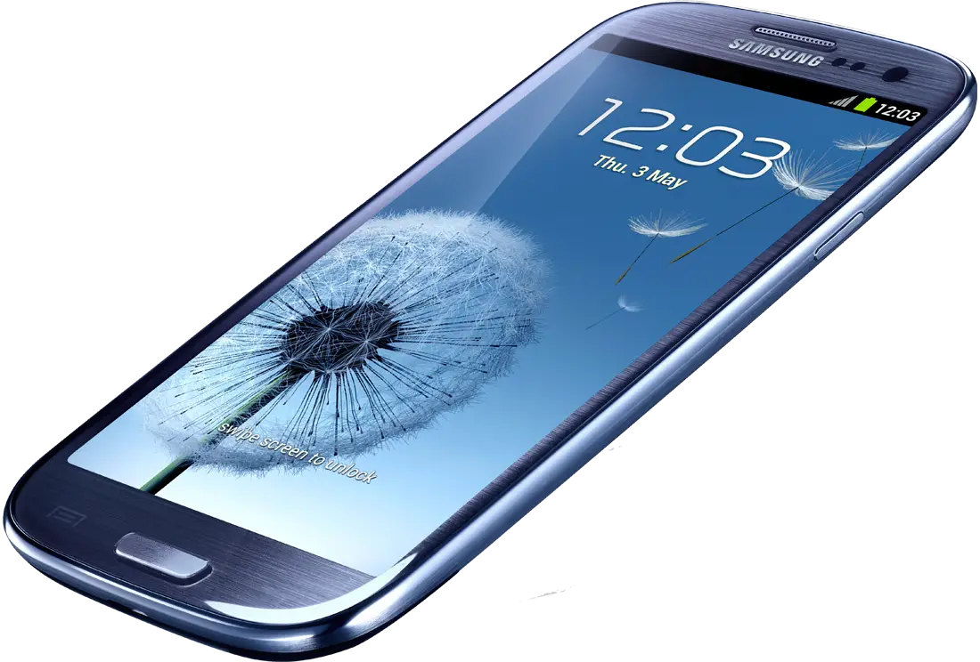 Blue Smartphone with Touchscreen Display